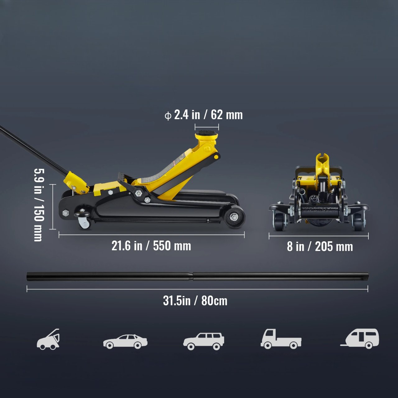 Cric Pneumatique - HydraulicPneumatic™ - AUTO - SOIN